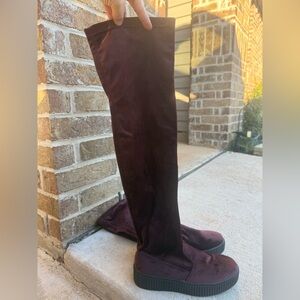 Olivia miller burgundy over the knee boots sz 7